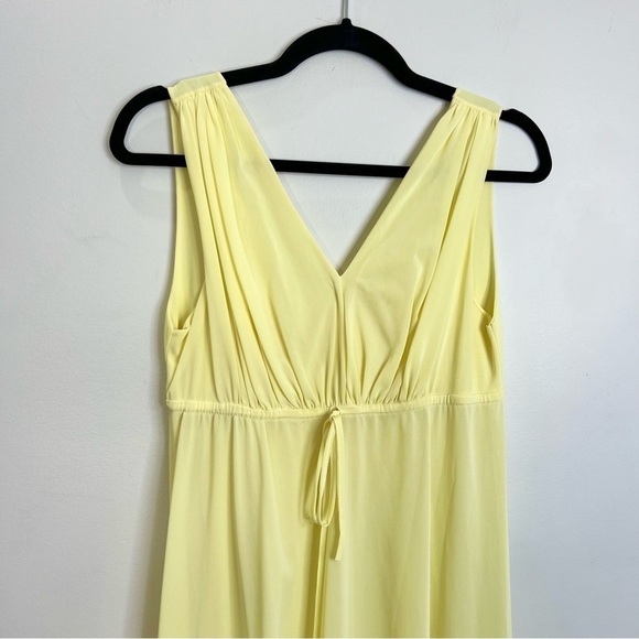 Vintage 60s 70s Cahill Montreal yellow nylon peignoir robe night gown set - Picture 9 of 16